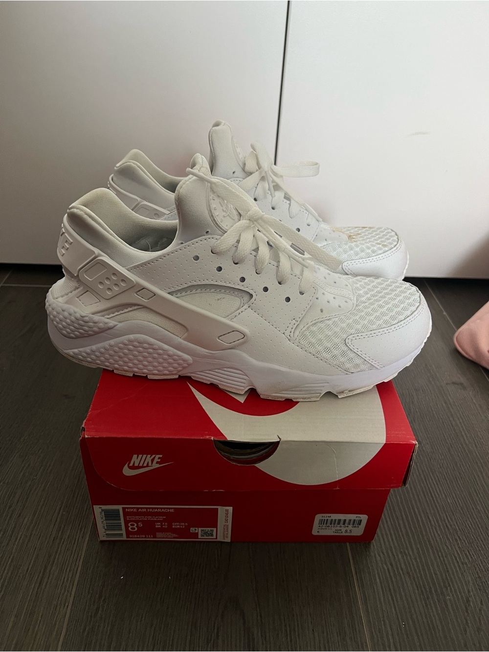 Nike Air Huarache - Women White Athletic Sneakers